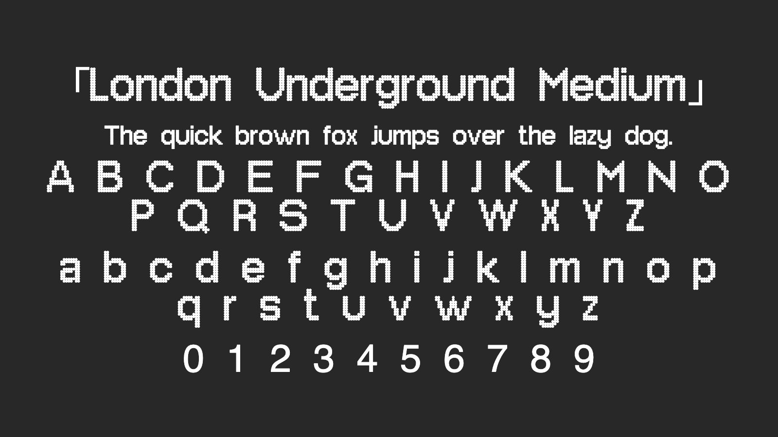 London Underground Medium字体预览